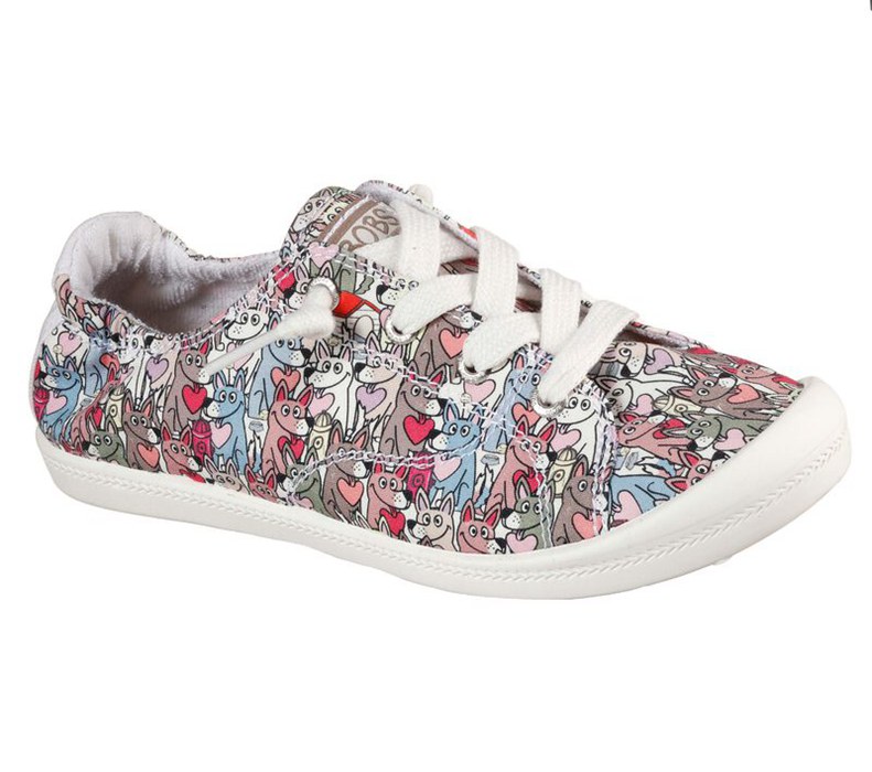 Skechers Bobs Beach Bingo - Arf Breaker - Womens Slip On Shoes White/Multicolor [AU-XF0991]